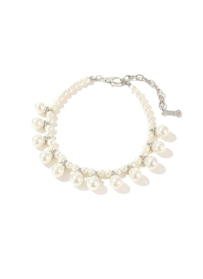 Drop Pearls Necklace, Ivory