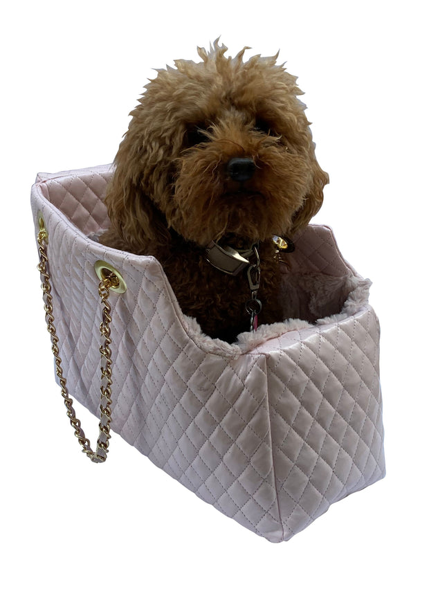 Kate Quilted Carrier, Pearl Pink
