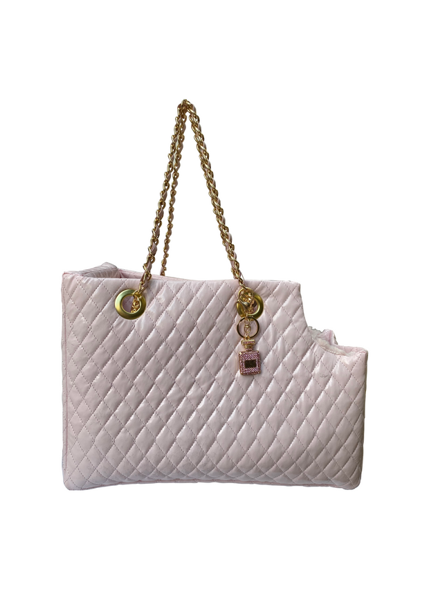 Kate Quilted Carrier, Pearl Pink