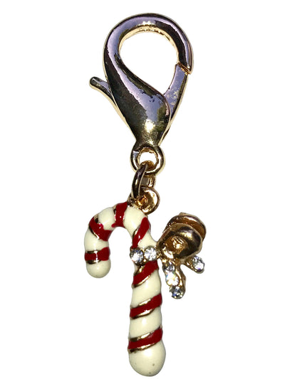 Candy Cane Dog Collar Charm
