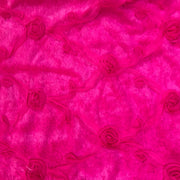Blanket, Embroidered Roses in Hot Pink