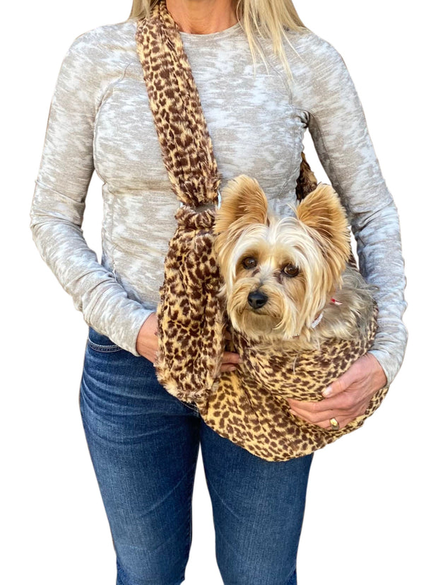 Furbaby Adjustable Sling Bag, Cheetah NEW