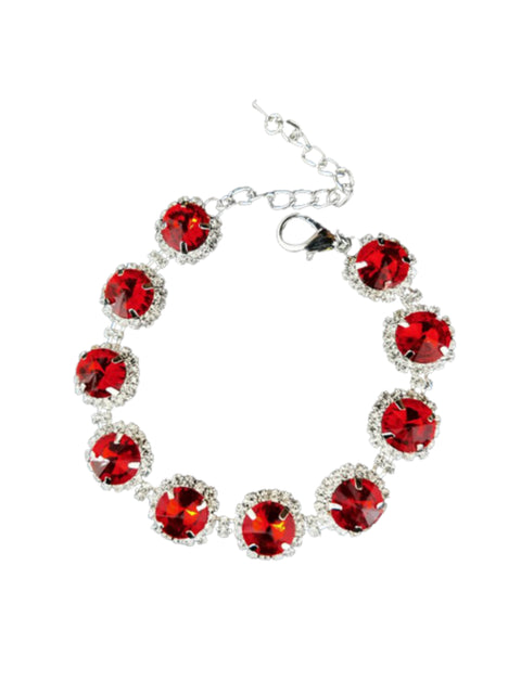 Red Crystal Rhinestone Dog Necklace