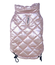Coco Puffer Diamond Quilted Coat, Pearl PInk