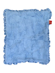 NEW Carrier Square Ruffled Blanket 14"x17", Bella Light Blue