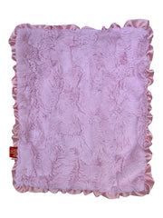 NEW Carrier Square Ruffled Blanket 14"x17", Bella Light Pink
