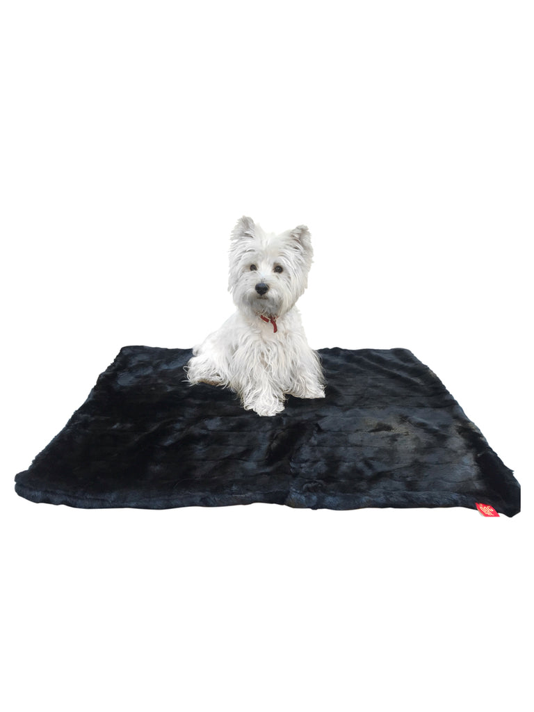 Dog Squad Black Mink Plush Magic Mat Medium 30 x 39