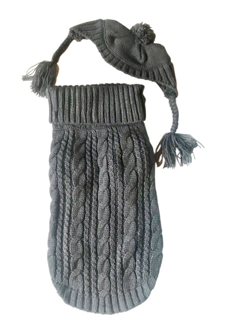 Scottish Cableknit Sweater, Charcoal