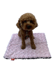Carrier Square Blanket, Two Tone Rosebud in Pink/Grey