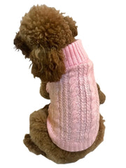 Scottish Cableknit Sweater, Pink