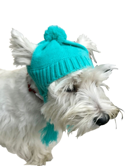 Scottish Cable knit Hat, Light Turquoise