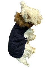 Ziggy Quilted Denim Dog Coat