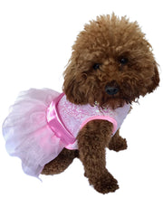 Zsa Zsa Dog Tutu Dress, Pink Sequins